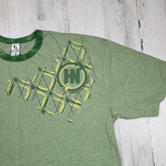 Bleach Dyed Here and Now Ringer Graphic T-Shirt Men's Size XL - Picture 4 of 9